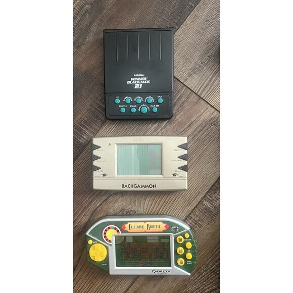 10 VTG Handheld Electronic Game Lot Radica Tiger Excalibur Racing Casino PLUS! - Picture 4 of 5